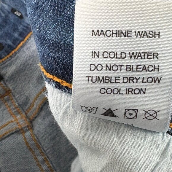 Judy Blue Flare Jeans Button Fly Size 11 30 Blue Denim Frayed High Rise Hippie - Picture 8 of 11